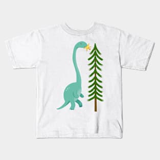 Dinosaur celebrating holidays Kids T-Shirt